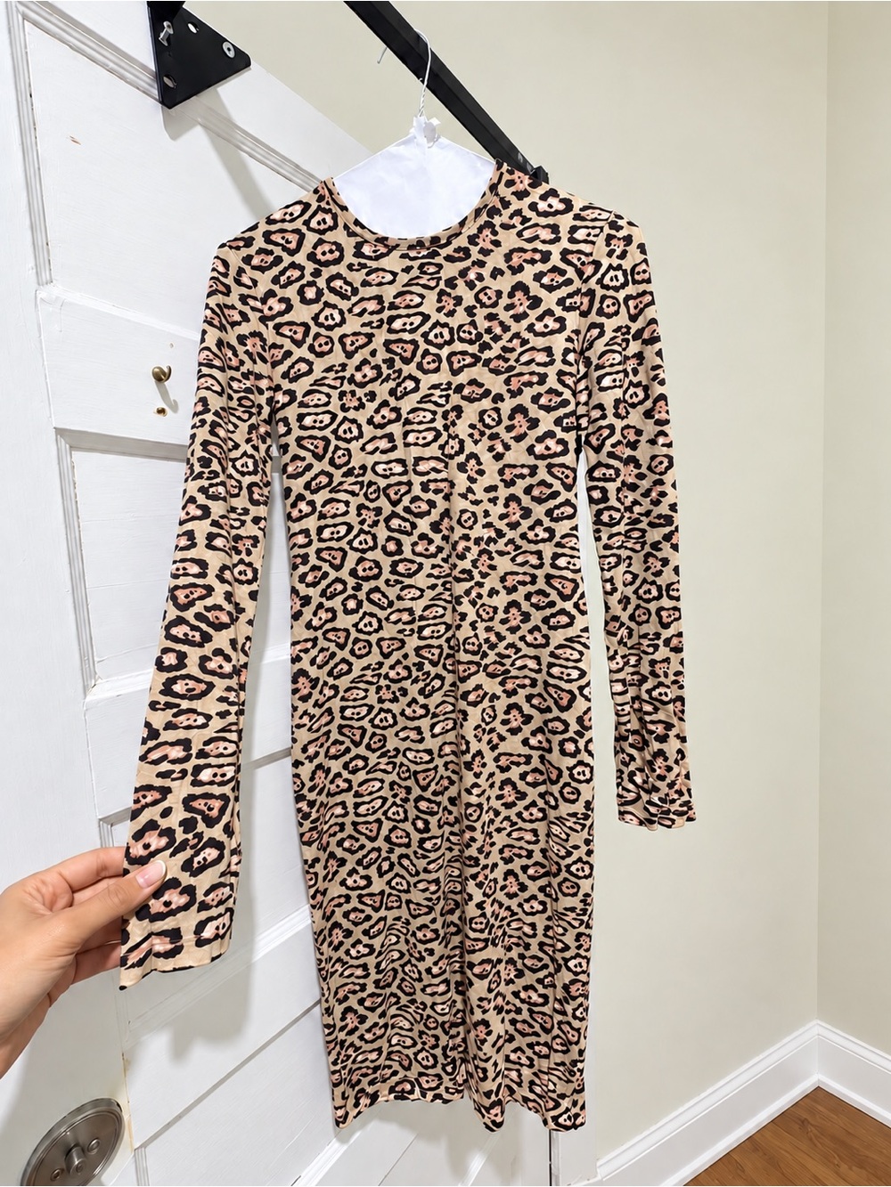 Givenchy animal Print Long Sleeve Bodycon Dress